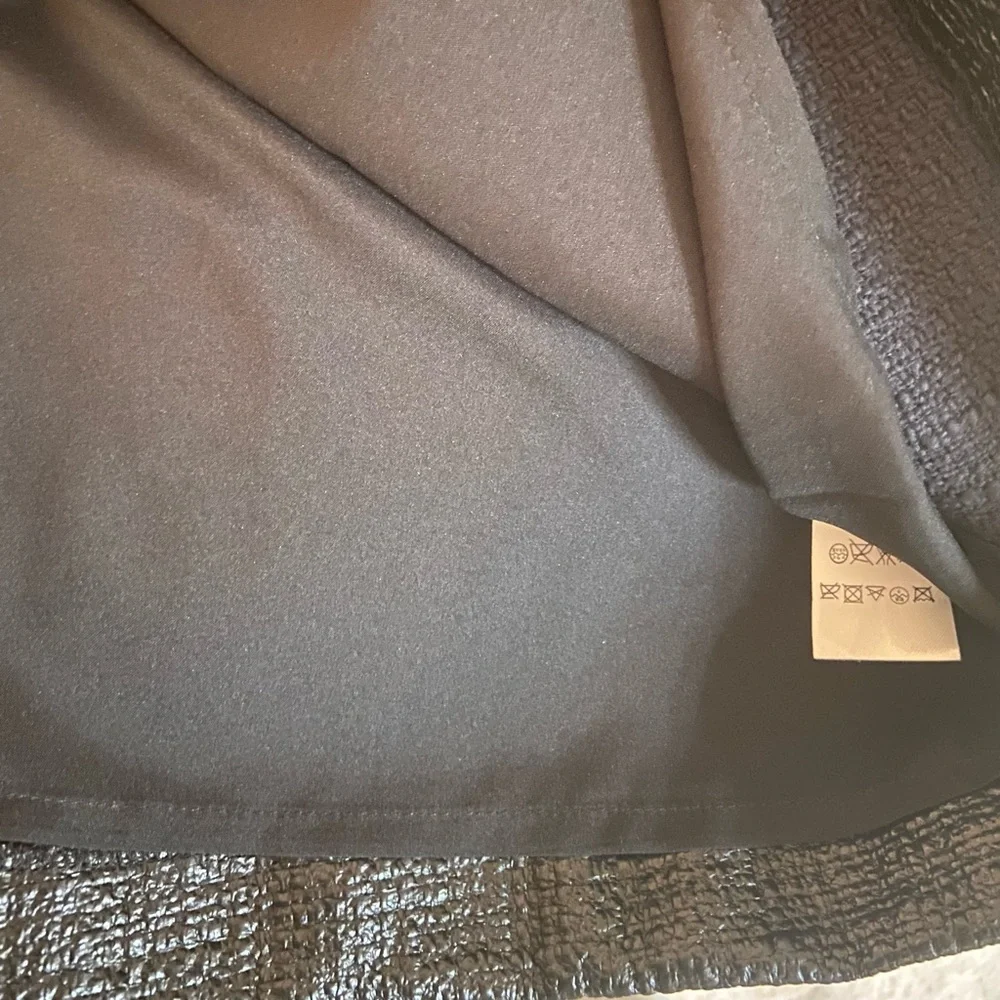 Armani Exchange Faux-Leather Mini Dress, Size 10 - Picture 12 of 13